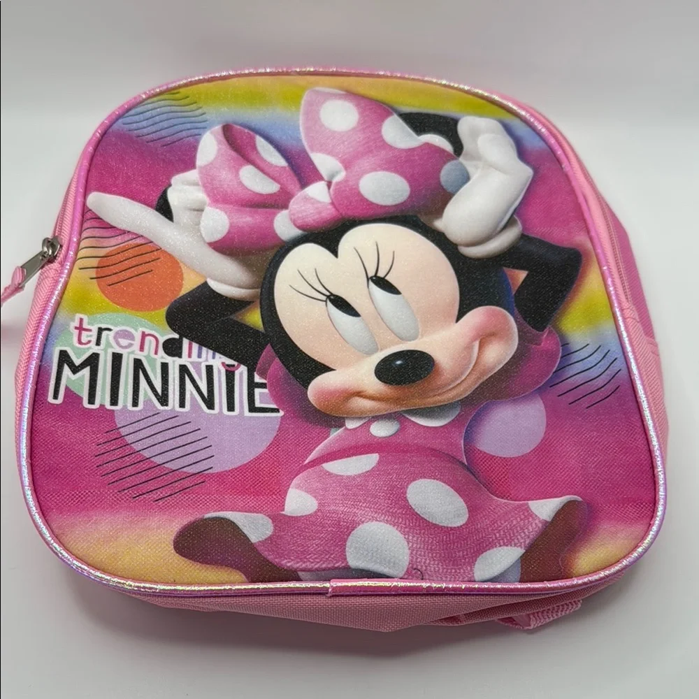 Girl's Pink Minnie Mouse Backpack With Accessories
